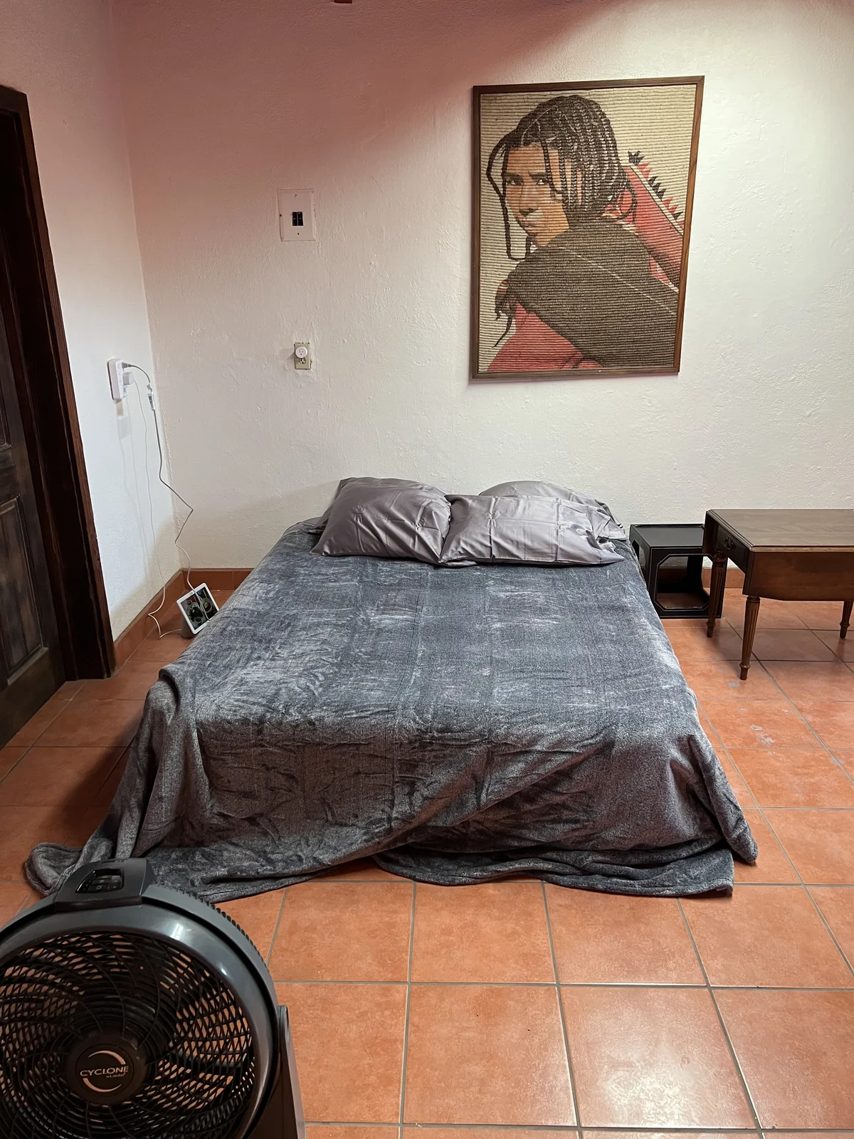 Michael's first night in the Ensenada house, sleeping on an air mattress on an empty floor