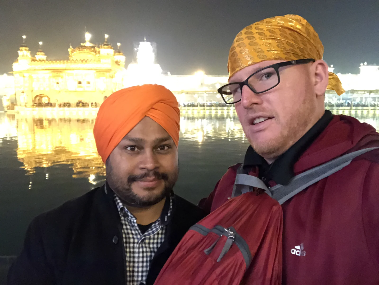 The Golden Temple at sunrise in Amritsar, India