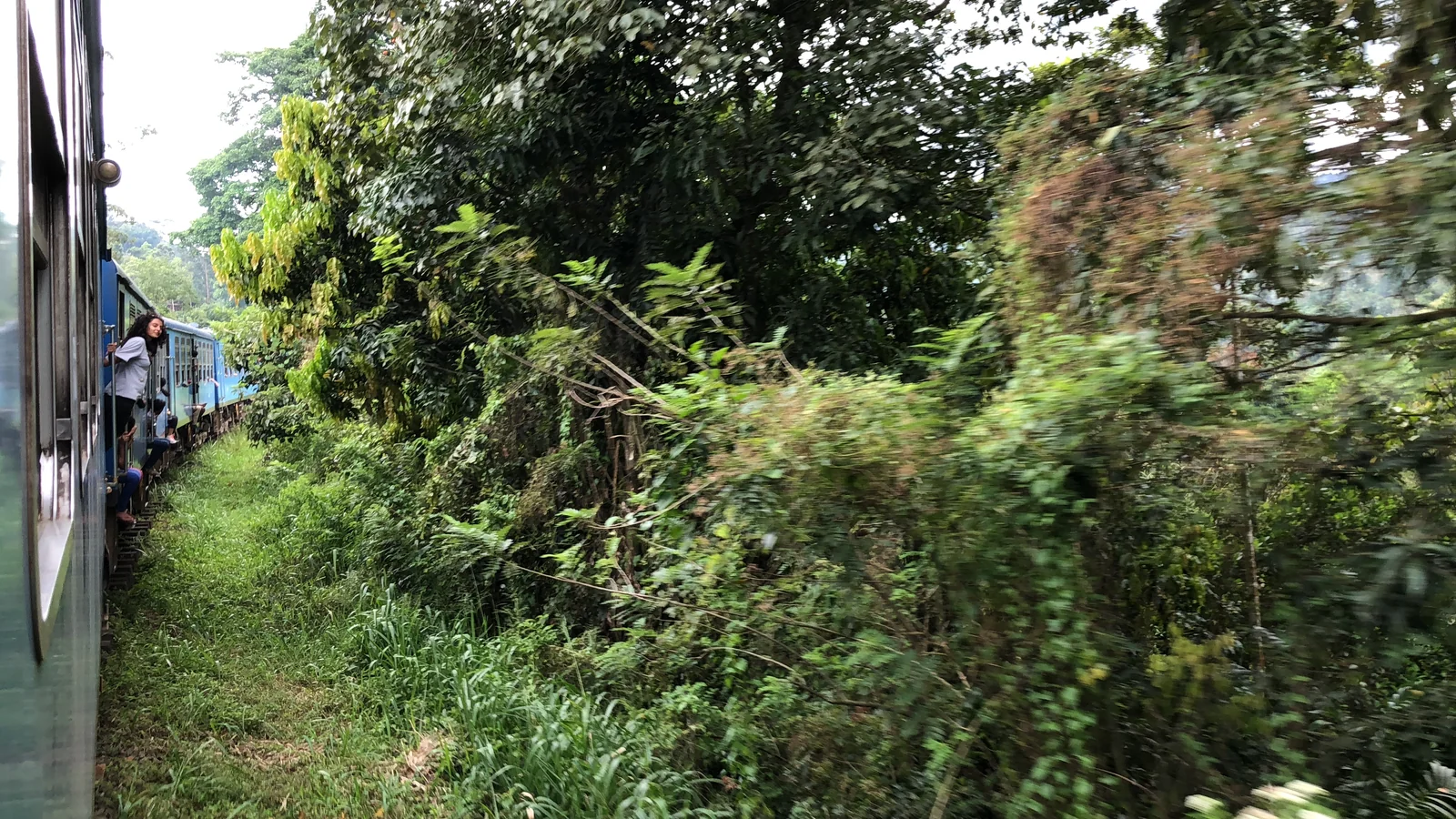 The scenic hill country train to Kandy, Sri Lanka