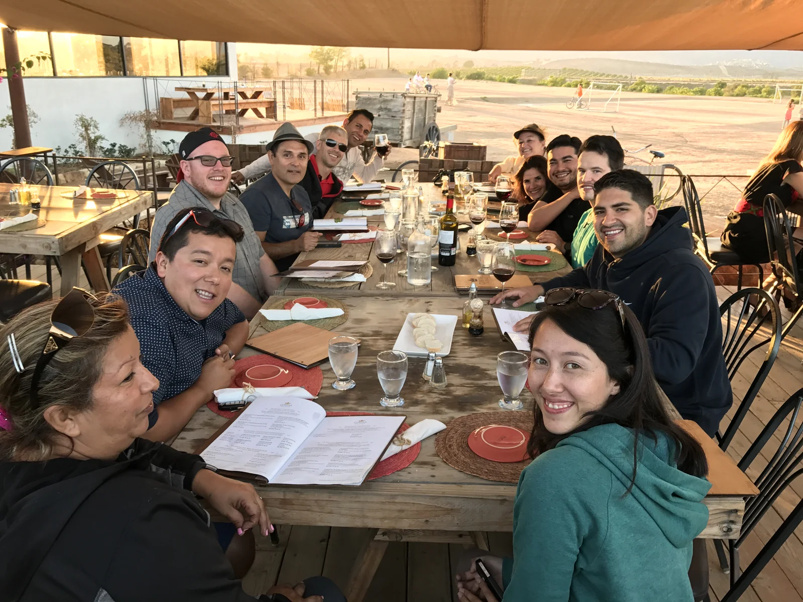 Dinner party at a winery in Valle de Guadalupe