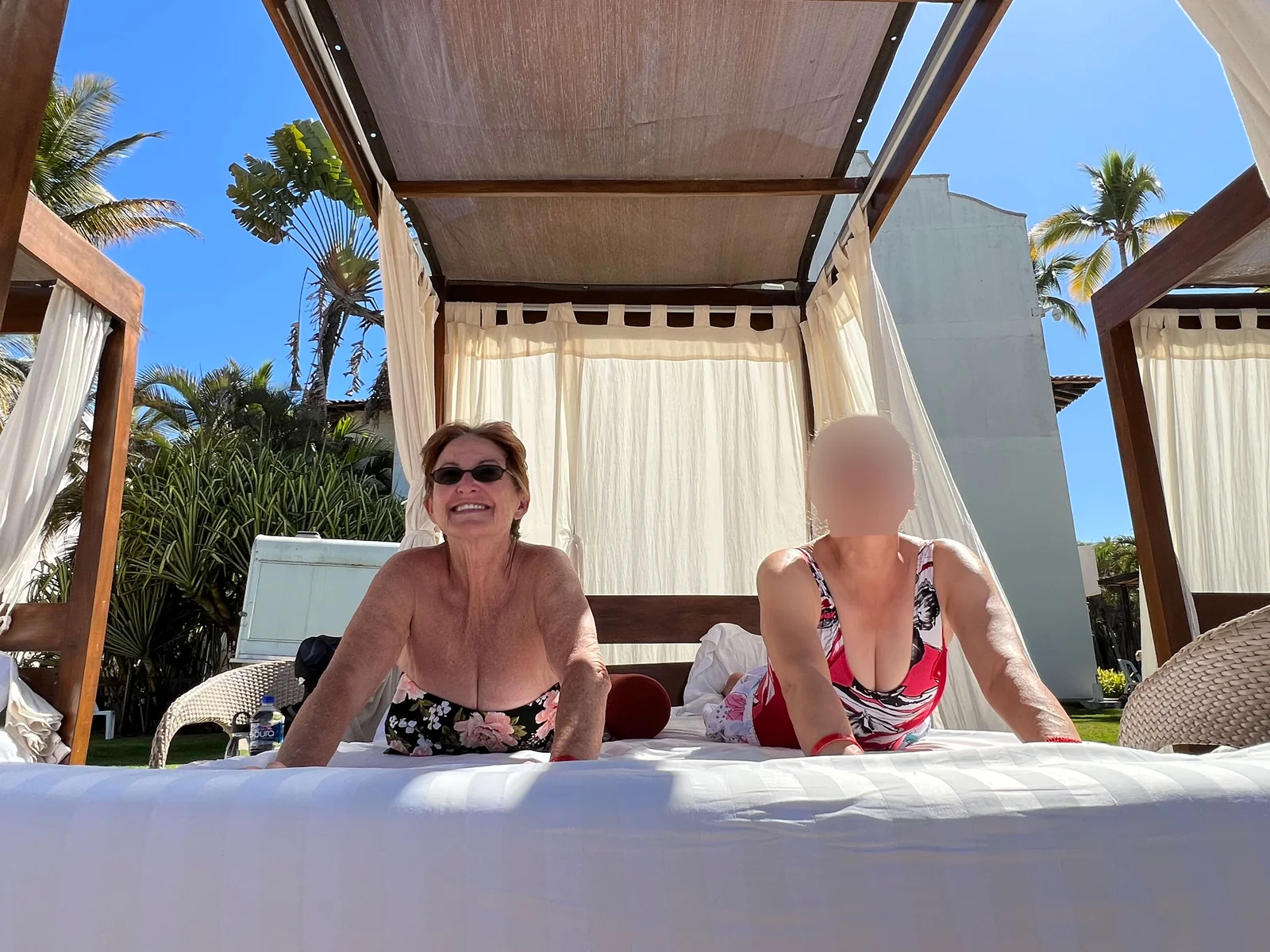 The two moms at a resort cabana in Puerto Vallarta — the friendship ran on something other than words