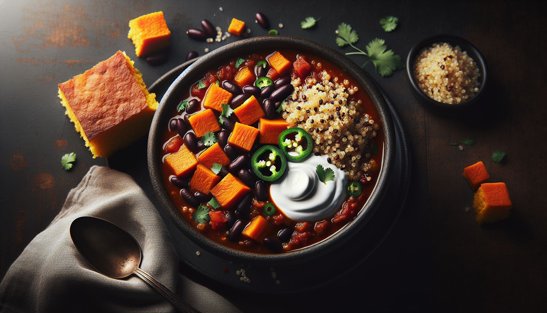 Pressure Cooker Sweet Potato & Quinoa Chili — recipe from Michael Brant's kitchen in Ensenada