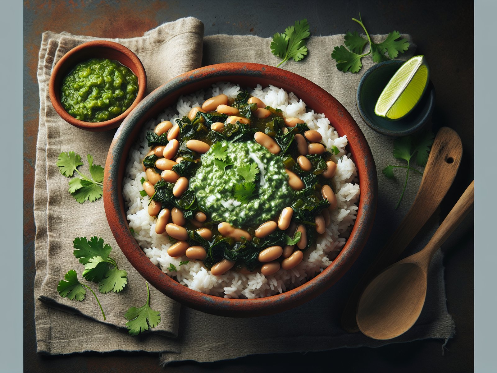 Tomatillo Poblano White Beans (Instant Pot) — recipe from Michael Brant's kitchen in Ensenada