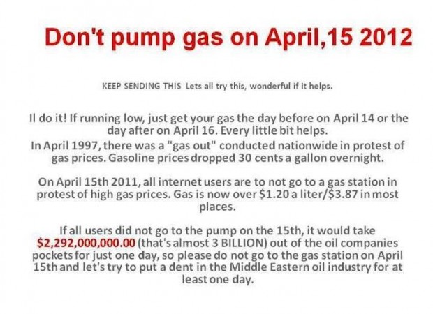 Don't Pump Gas on April 15 (graphic)